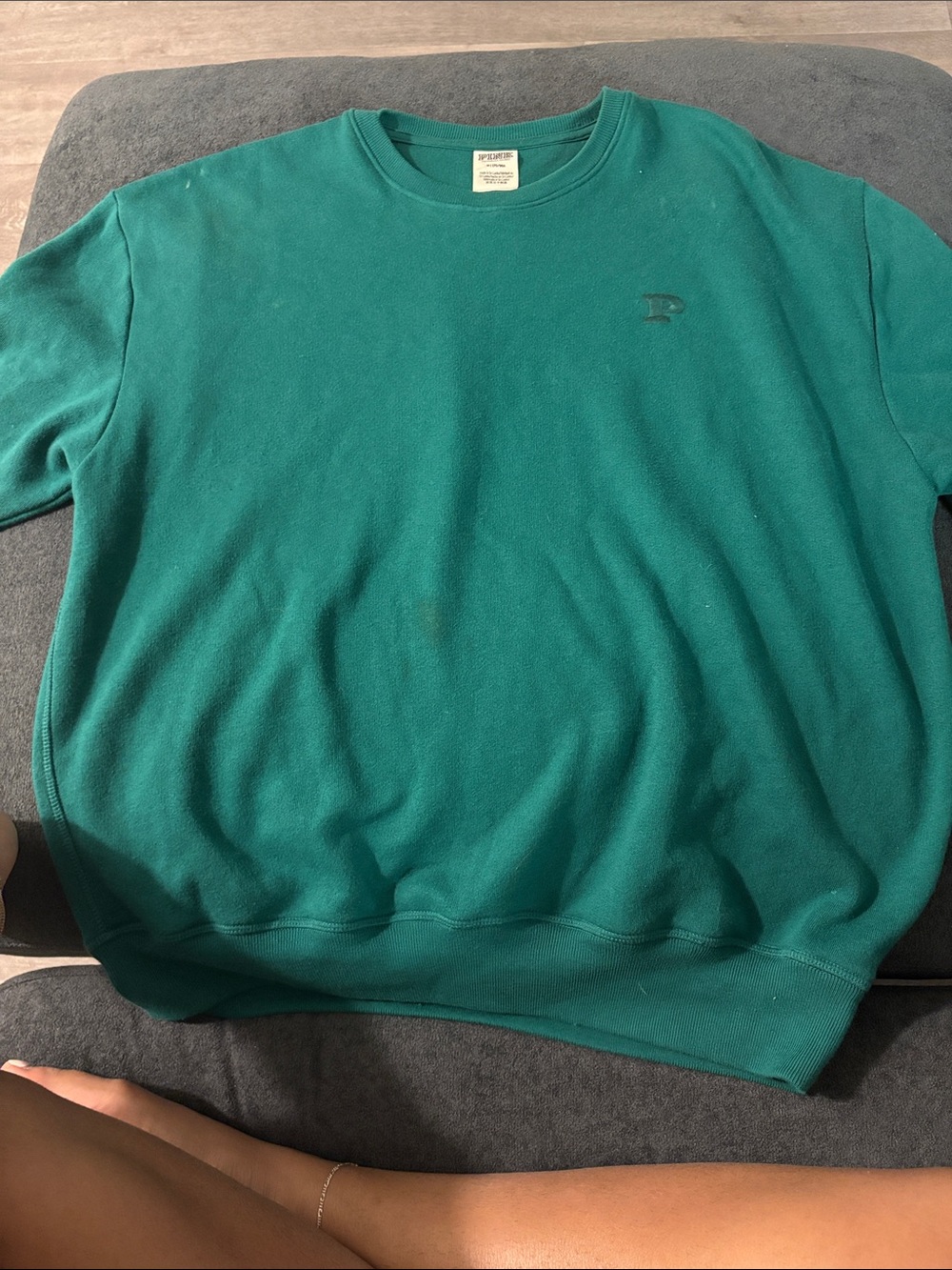 PINK Victoria's Secret Teal Crewneck Sweater
